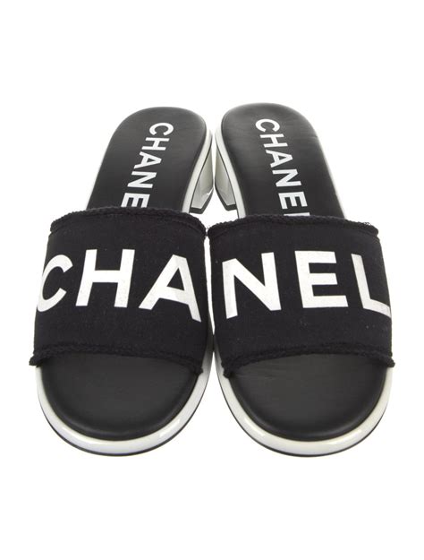 chanel color block slides|Chanel Sandals On Sale .